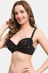 Prettycat Lightly Padded Underwire Printed T-Shirt Bra - Black — thumbnail 3