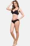 Prettycat Lightly Padded Underwire Printed T-Shirt Bra - Black — thumbnail 5