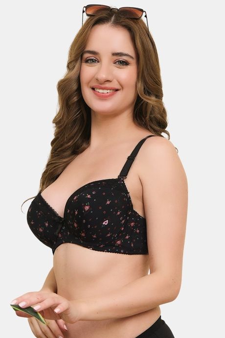 Prettycat Lightly Padded Underwire Printed T-Shirt Bra - Black — image 7