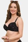 Prettycat Lightly Padded Underwire Printed T-Shirt Bra - Black — thumbnail 7