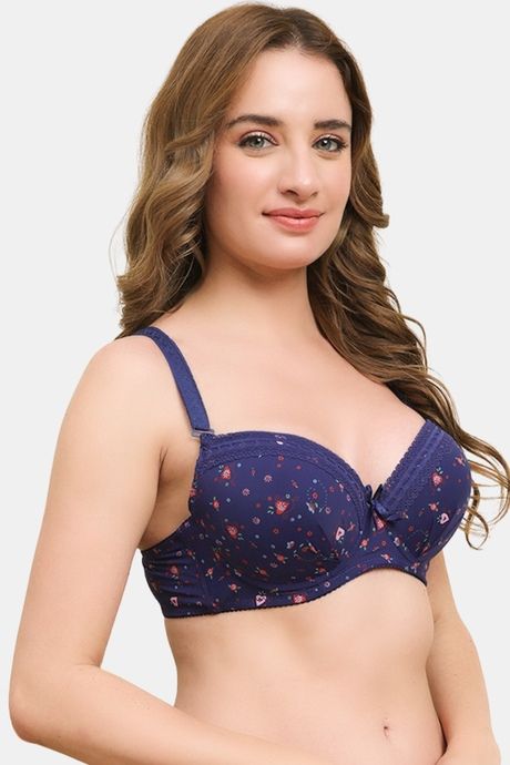 Prettycat Lightly Padded Underwire Printed T-Shirt Bra - Blue — image 4