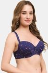 Prettycat Lightly Padded Underwire Printed T-Shirt Bra - Blue — thumbnail 4