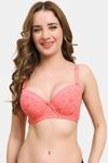 Prettycat Lightly Padded Underwire Printed T-Shirt Bra - Orange — thumbnail 1