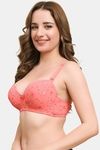 Prettycat Lightly Padded Underwire Printed T-Shirt Bra - Orange — thumbnail 3