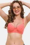 Prettycat Lightly Padded Underwire Printed T-Shirt Bra - Orange — thumbnail 7