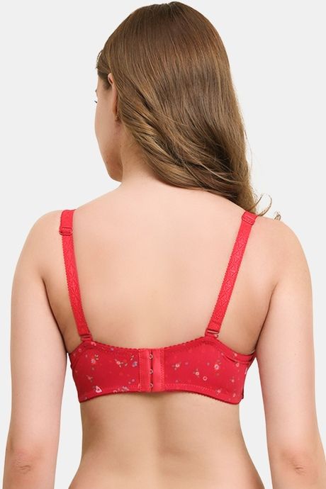 Prettycat Lightly Padded Underwire Printed T-Shirt Bra - Red — image 2