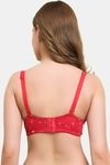 Prettycat Lightly Padded Underwire Printed T-Shirt Bra - Red — thumbnail 2