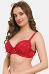 Prettycat Lightly Padded Underwire Printed T-Shirt Bra - Red — thumbnail 6