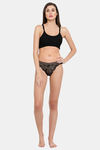 PrettyCat Low Rise Half Coverage Bikini Panty - Black — thumbnail 5
