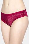 PrettyCat Medium Rise Half Coverage Bikini Panty - Maroon — thumbnail 2