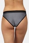 PrettyCat Low Rise Half Coverage Thong - Grey — thumbnail 3