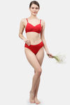 PrettyCat Medium Rise Half Coverage Bikini Panty - Red — thumbnail 4