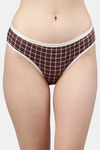 PrettyCat Medium Rise Half Coverage Bikini Panty - Brown — thumbnail 1