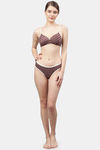 PrettyCat Medium Rise Half Coverage Bikini Panty - Brown — thumbnail 4