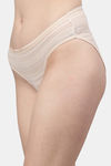 PrettyCat Medium Rise Half Coverage Bikini Panty - Beige — thumbnail 2