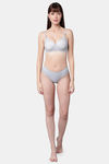 PrettyCat Medium Rise Half Coverage Bikini Panty - Grey — thumbnail 5