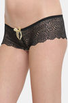 PrettyCat Medium Rise Half Coverage Bikini Panty - Black — thumbnail 3