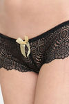 PrettyCat Medium Rise Half Coverage Bikini Panty - Black — thumbnail 6