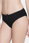 PrettyCat Medium Rise Half Coverage Bikini Panty - Black — thumbnail 3