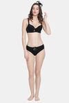 PrettyCat Medium Rise Half Coverage Bikini Panty - Black — thumbnail 5