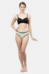 PrettyCat Medium Rise Three-Fourth Coverage Bikini Panty - Green — thumbnail 4