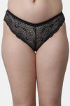 PrettyCat Medium Rise Half Coverage Bikini Panty - Black — thumbnail 1