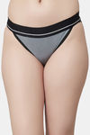 PrettyCat Low Rise Half Coverage Thong - Grey — thumbnail 1