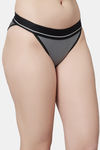 PrettyCat Low Rise Half Coverage Thong - Grey — thumbnail 4