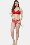 PrettyCat Medium Rise Half Coverage Bikini Panty - Red — thumbnail 5