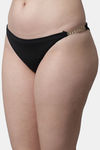 PrettyCat Low Rise Half Coverage Thong - Black — thumbnail 3