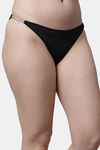 PrettyCat Low Rise Half Coverage Thong - Black — thumbnail 4