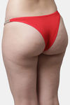 PrettyCat Low Rise Half Coverage Thong - Red — thumbnail 2