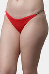 PrettyCat Low Rise Half Coverage Thong - Red — thumbnail 3
