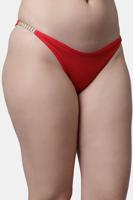 PrettyCat Low Rise Half Coverage Thong - Red — image 4