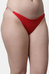 PrettyCat Low Rise Half Coverage Thong - Red — thumbnail 4