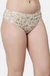 PrettyCat Medium Rise Three-Fourth Coverage Bikini Panty - Beige — thumbnail 4
