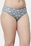 PrettyCat Medium Rise Three-Fourth Coverage Bikini Panty - Grey — thumbnail 4