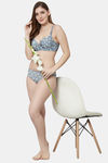 PrettyCat Medium Rise Three-Fourth Coverage Bikini Panty - Grey — thumbnail 5