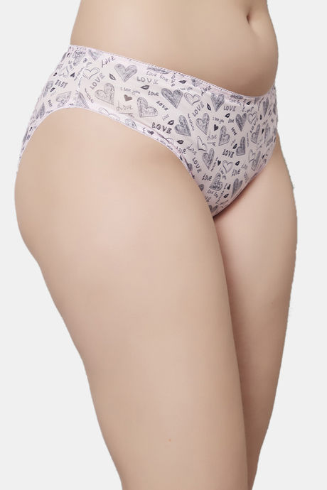 PrettyCat Medium Rise Three-Fourth Coverage Bikini Panty - Pink — image 4