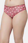 PrettyCat Medium Rise Three-Fourth Coverage Bikini Panty - Red — thumbnail 3
