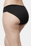 PrettyCat Medium Rise Three-Fourth Coverage Bikini Panty - Black — thumbnail 2