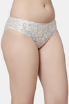 PrettyCat Medium Rise Three-Fourth Coverage Bikini Panty - Beige — thumbnail 4