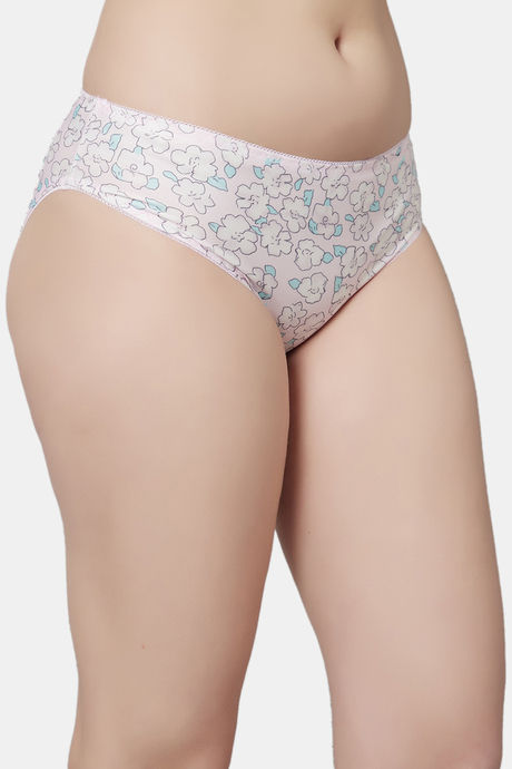 PrettyCat Medium Rise Three-Fourth Coverage Bikini Panty - Pink — image 4