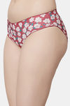 PrettyCat Medium Rise Three-Fourth Coverage Bikini Panty - Red — thumbnail 3