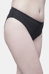 PrettyCat Medium Rise Half Coverage Bikini Panty - Black — thumbnail 4