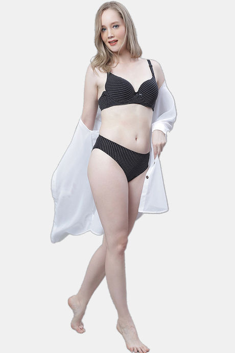 PrettyCat Medium Rise Half Coverage Bikini Panty - Black — image 5