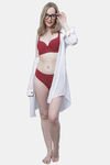 PrettyCat Medium Rise Half Coverage Bikini Panty - Red — thumbnail 6