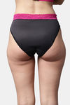 PrettyCat Medium Rise Three-Fourth Coverage Bikini Panty - Black — thumbnail 2