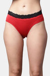 PrettyCat Medium Rise Three-Fourth Coverage Bikini Panty - Red — thumbnail 1