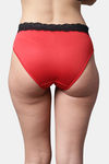 PrettyCat Medium Rise Three-Fourth Coverage Bikini Panty - Red — thumbnail 2
